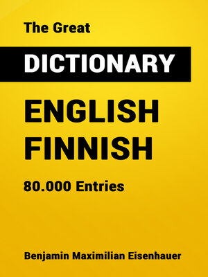 cover image of The Great Dictionary English--Finnish